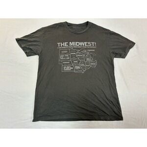 Raygun The Midwest A‎ Map Made By People Who Aren't From The Midwest T-Shirt XL